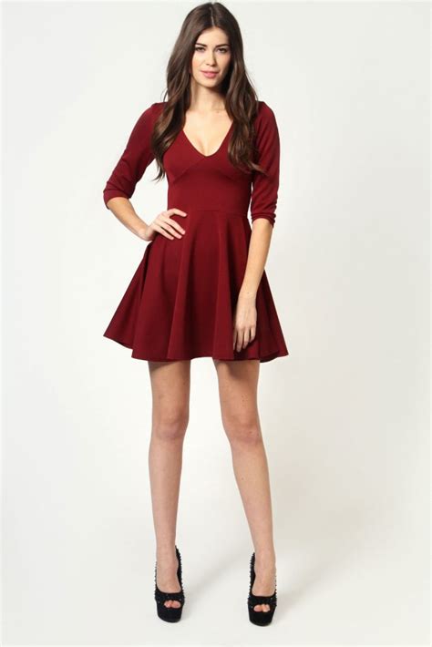 Long Sleeve Skater Dress Picture Collection