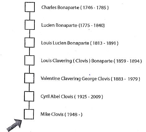 Chain of transmission (seven successive generations of paternal ...