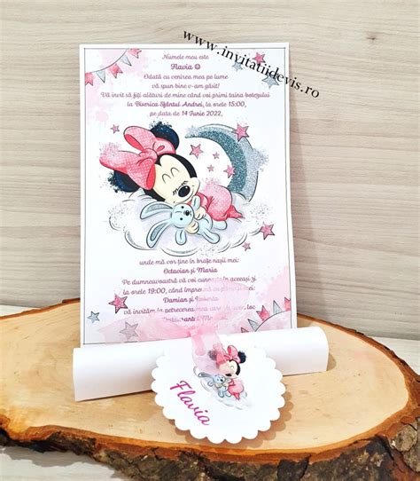 Invitatie Papirus Minnie Mouse Ib Tiparire Text Nu Asamblare Nu