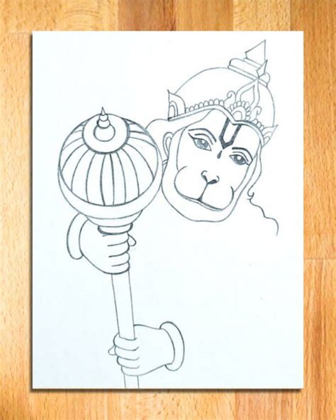 God Hanuman Drawing Tutorial Pencil Drawing Bajrangbali Drawing