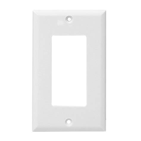 Tapa plástica sencilla de 1 gang Decora color blanco para pared