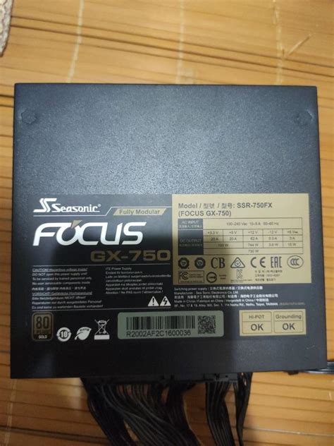 Seasonic SSR 750fx focus gx 750 750w power supply full modular 全模組 金牌火牛 ...
