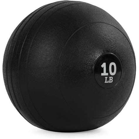 10 LB Rubber Slam Ball, Dead Weight Ball Absorbs Impact, Minimal Bounce
