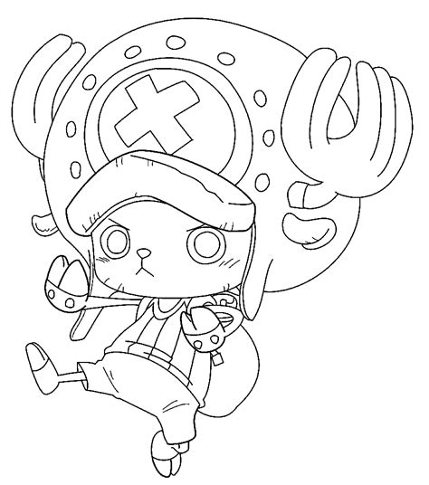 Dibujo De One Piece Tony Tony Chopper Para Colorear Dibujos Para