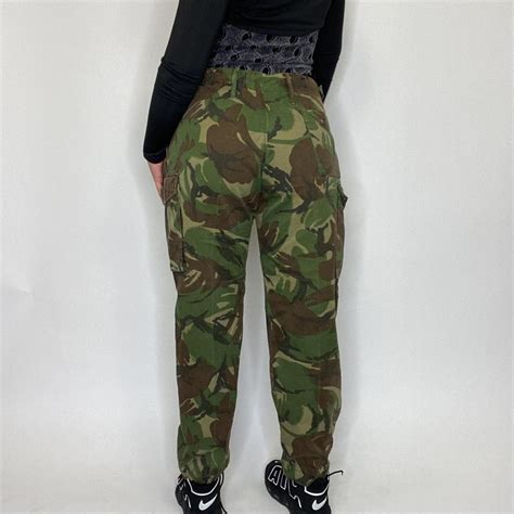 90s 00s Khaki Camo Cargos Military Pants With Depop