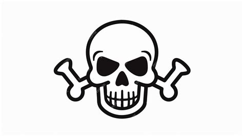 Premium Vector Skull And Crossbones Line Icon In Outline Style