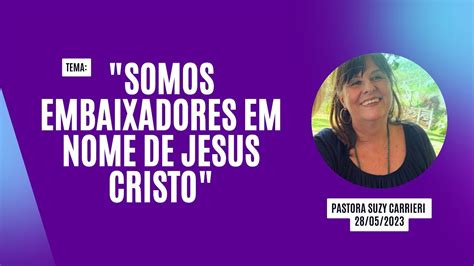 SOMOS EMBAIXADORES EM NOME DE JESUS CRISTO PREGAMOS O ÚNICO