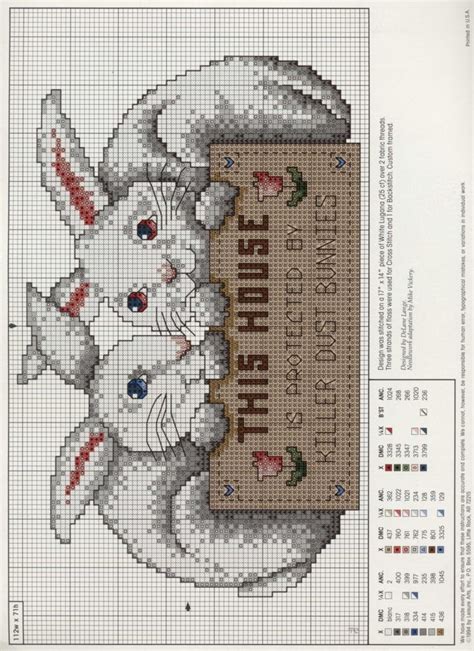 кролики 16 Cross stitch animals Cross stitch charts Cross stitch