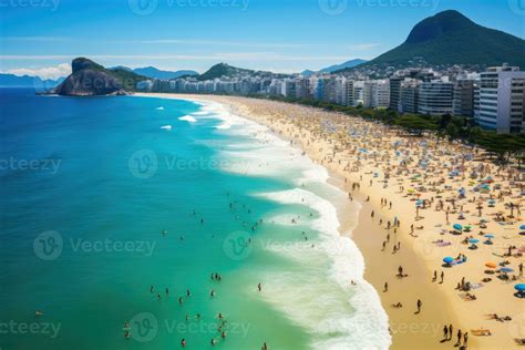 View of Copacabana beach, Rio de Janeiro, Brazil, Copacabana beach in