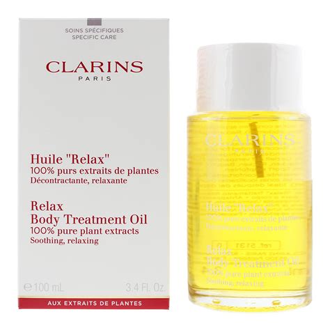 Clarins Relax Body Treatment Oil 100 Pure Plant Extracts Soothing Rel