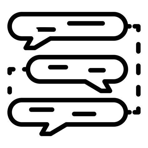 Chat interaction icon, outline style 15908997 Vector Art at Vecteezy