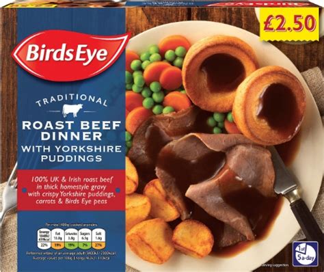 Fife Creamery FROZEN BIRDS EYE ROAST BEEF DINNER 6X400G 2 50 PMP