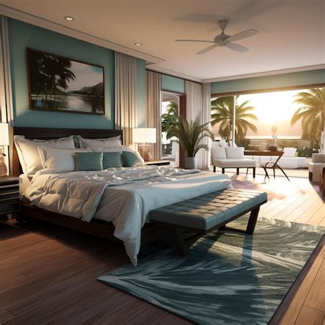 Premium AI Image | large master bedroom fully furnished and decorated ...