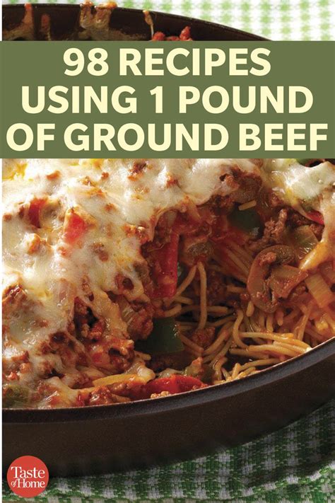 102 Recipes Using 1 Pound Of Ground Beef Beef Casserole Recipes