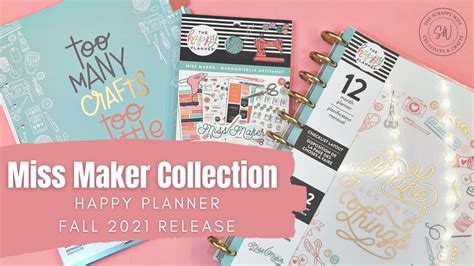 The New Miss Maker Collection Happy Planner Fall Release Youtube