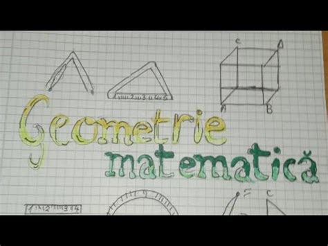 Prima Pagin A Caietului De Geometrie Matematic Youtube