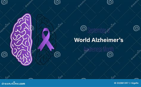 World Alzheimers Month Observed Every September Vector Illustration