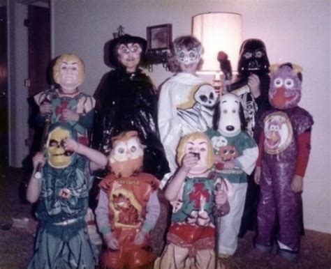 Trick Or Treat Night Group Photo Early 1980s R The1980s