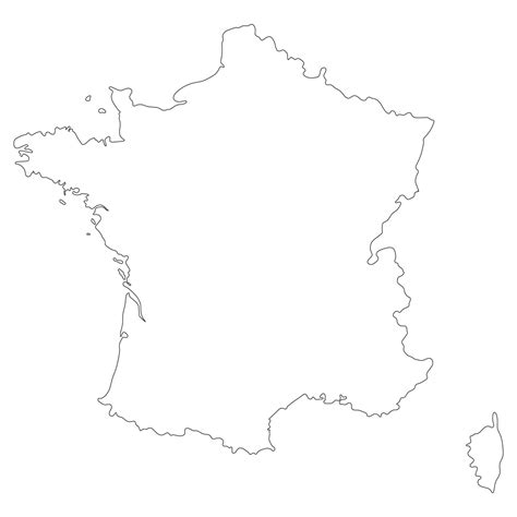 France map. French map. Outline on white background 20250334 Vector Art ...