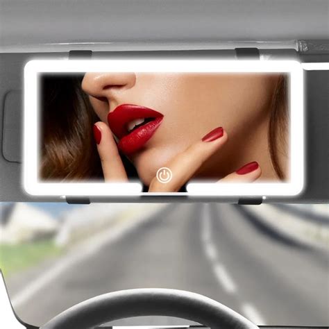 Auto Mirror Sun Visor Makeup Mirror LED Touch Screen Three Light Modes