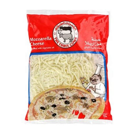 3 Cow Mozarella Shredded Pizza Topping 500 G