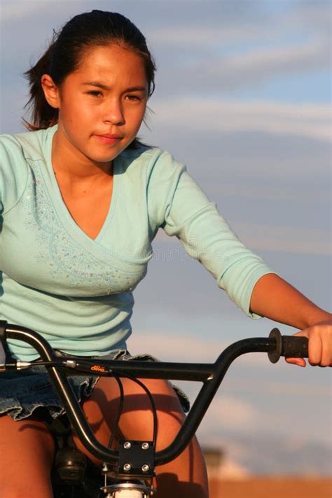 Girl On Bike Ride Royalty Free Stock Images Image