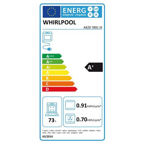 Horno Multifunción Whirlpool AKZ97891IX Eficiencia A Acero