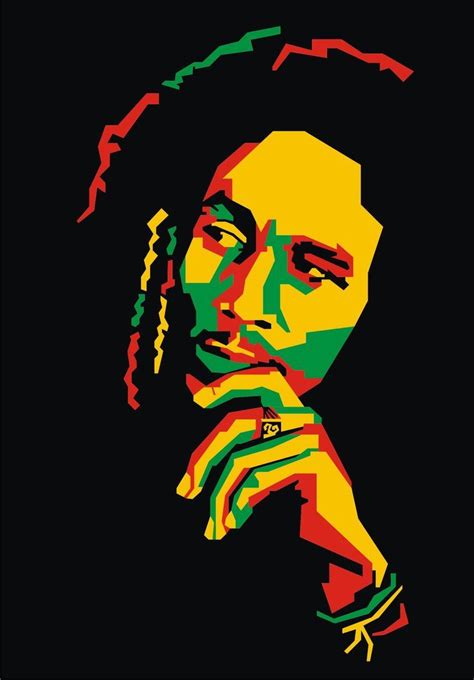 Bob Marley in Rasta Colors | Bob marley art, Bob marley artwork, Bob ...