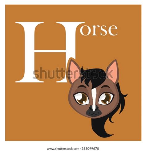 Animal Alphabet Letter H Horse Stock Vector Royalty Free 283099670