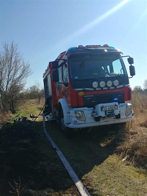 OSP Gliwice Bojków Alarm czterokrotny do pożaru traw IKNW iKnurów pl