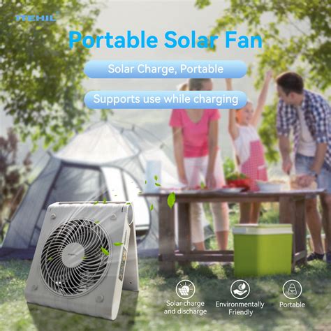 Camping Portable Solar Tent Fan Rechargeable From Itehil