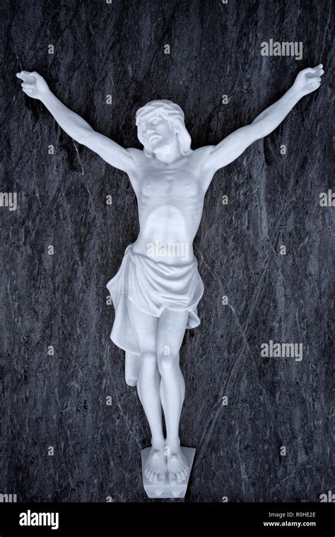 Black And White Marble Crucifix Stock Photo Alamy