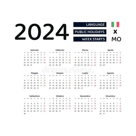 Italian Language Calendar Nessy Adelaida