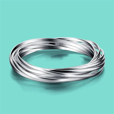 Pulsera De Plata De Ley Para Mujer Esmerilada Brazalete Con Dise O