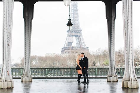 Surprise Proposal Eiffel Tower Paris French Grey Photography