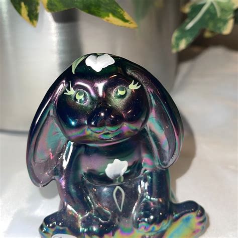 Fenton Glass Bunny Etsy