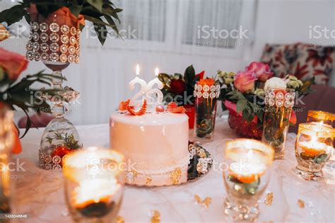 26th Birthday Cake And Candles Stock Photo - Download Image Now ...