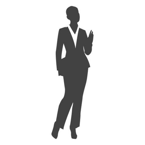 Young Businesswoman Silhouette Transparent Png And Svg Vector File