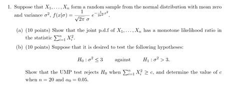 Solved Suppose That X Xn Form A Random Sample From Chegg