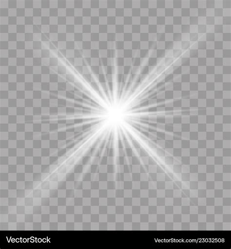 Light rays flash radiance effect star ray Vector Image