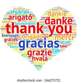 Thank You Word Cloud Heart Shape Royalty-Free Images, Stock Photos ...