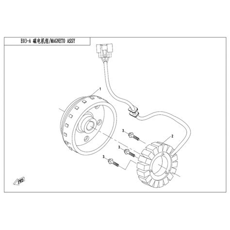 Vue Eclatée pièce allumage CFMOTO CFORCE 550 L7E