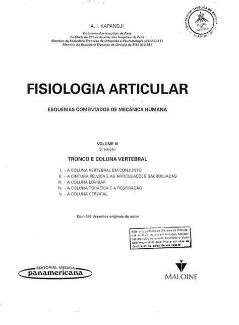 Kapandji Fisiologia Articular Vol 3 Fisiologia I