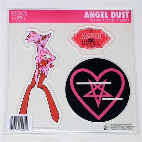 hazbin hotel pin  angel dust limited edition acrylic stand standee