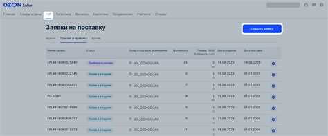 Создать заявку на поставку | Помощь Ozon