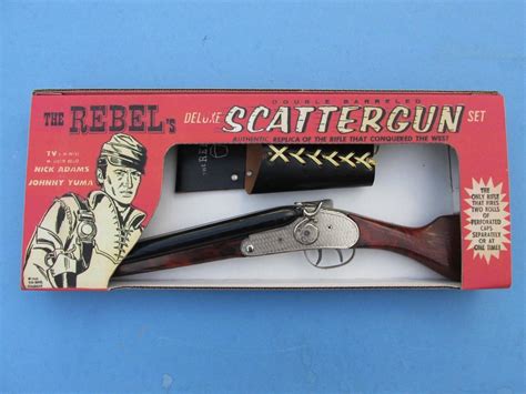 Repro Box Johnny Yuma The Rebel Scattergun Cap Gun Set Gun Holster