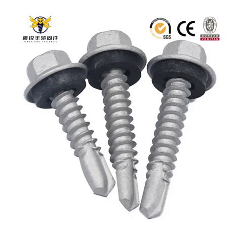 Building Roofing Tek Screws With Rubber Washers Tornillos Hexagonal Hex