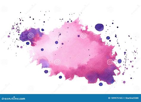 Pink Purple Shade Watercolor Splatter Splash Texture Design Stock Image