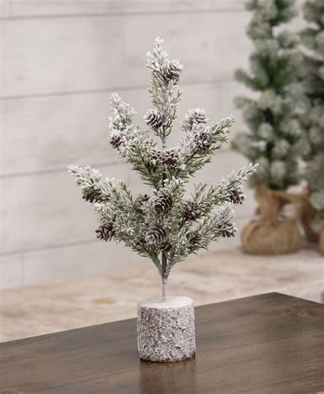 Col House Designs Wholesale Flocked Bristle Pine Tree W Cones