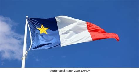 Flag Acadia Adopted On 15 August Stock Photo 2203102409 Shutterstock